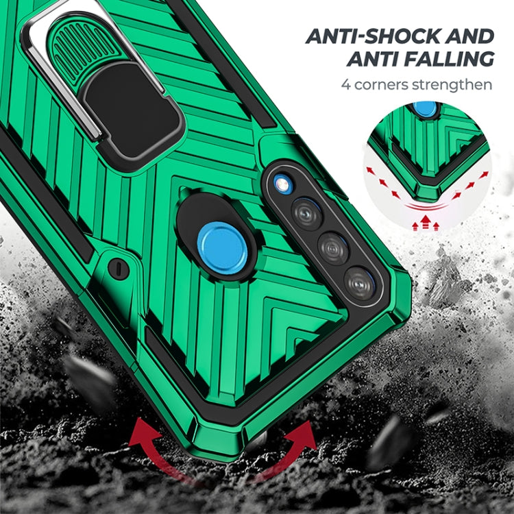 For Huawei P30 lite Cool Armor PC + TPU Shockproof Case with 360 Degree Rotation Ring Holder