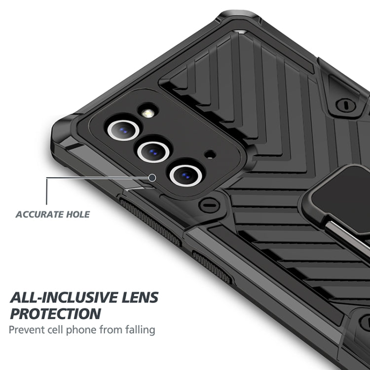 For Samsung Galaxy Note20 Cool Armor PC + TPU Shockproof Case with 360 Degree Rotation Ring Holder