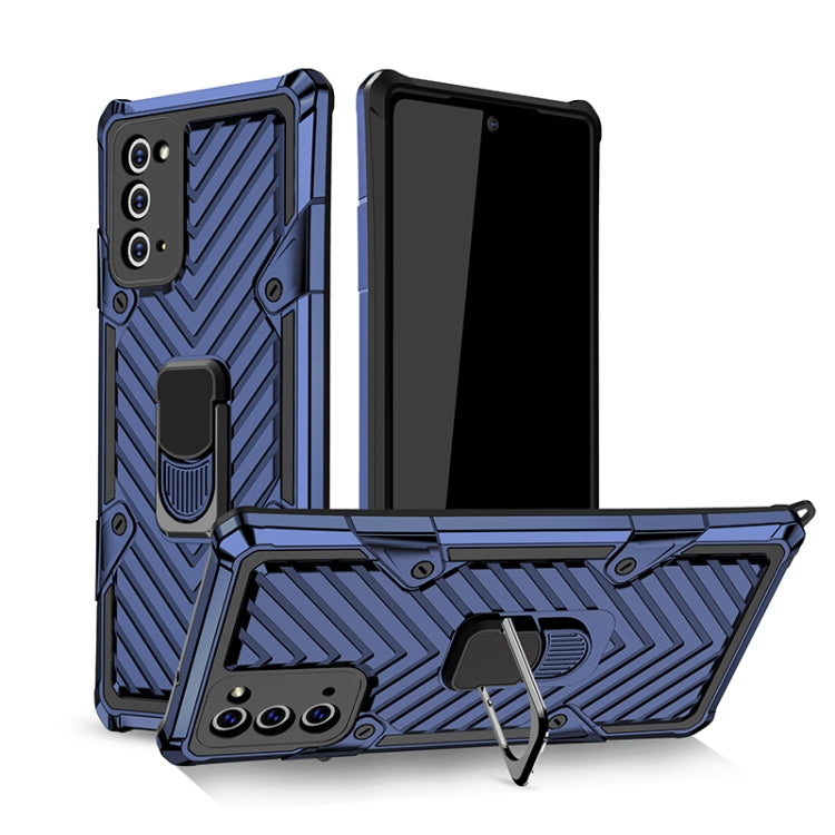 For Samsung Galaxy Note20 Cool Armor PC + TPU Shockproof Case with 360 Degree Rotation Ring Holder