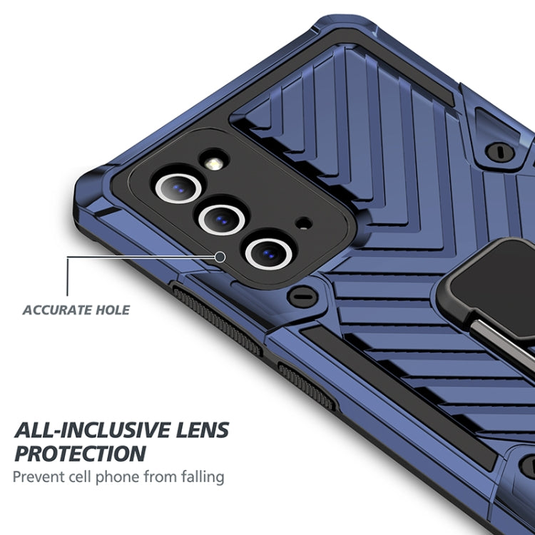 For Samsung Galaxy Note20 Cool Armor PC + TPU Shockproof Case with 360 Degree Rotation Ring Holder