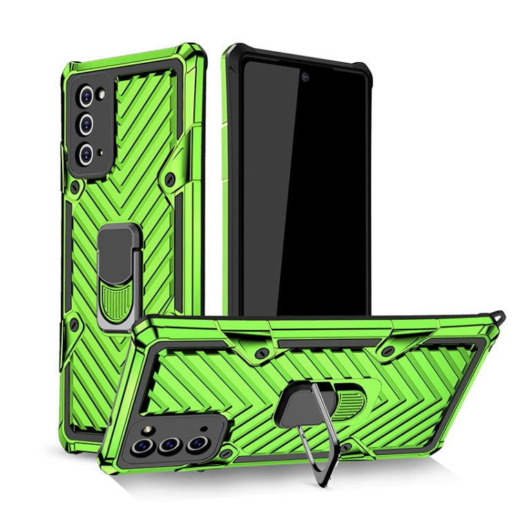 For Samsung Galaxy Note20 Cool Armor PC + TPU Shockproof Case with 360 Degree Rotation Ring Holder