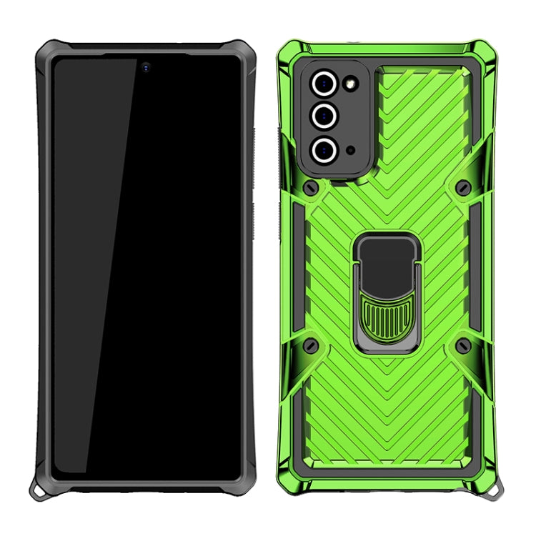 For Samsung Galaxy Note20 Cool Armor PC + TPU Shockproof Case with 360 Degree Rotation Ring Holder
