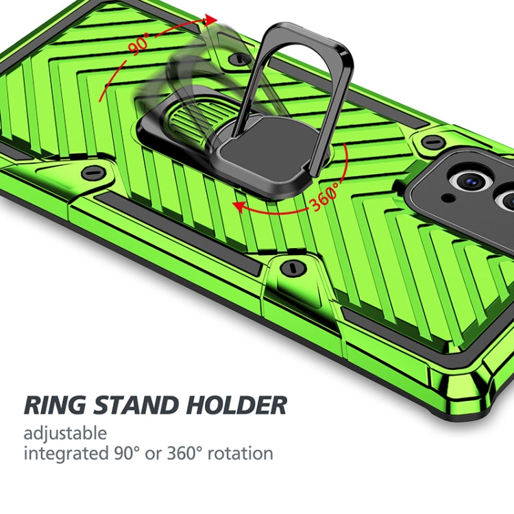 For Samsung Galaxy Note20 Cool Armor PC + TPU Shockproof Case with 360 Degree Rotation Ring Holder
