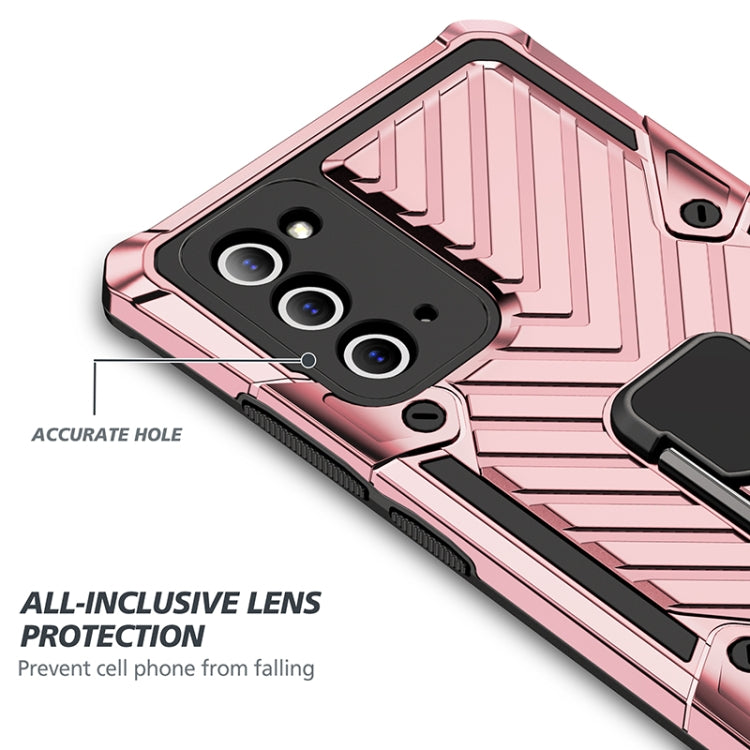 For Samsung Galaxy Note20 Cool Armor PC + TPU Shockproof Case with 360 Degree Rotation Ring Holder