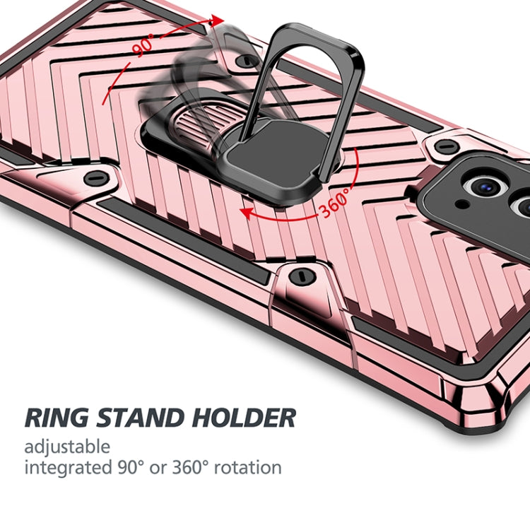 For Samsung Galaxy Note20 Cool Armor PC + TPU Shockproof Case with 360 Degree Rotation Ring Holder