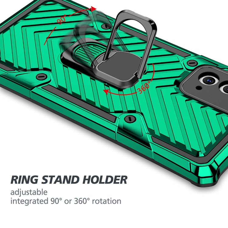 For Samsung Galaxy Note20 Cool Armor PC + TPU Shockproof Case with 360 Degree Rotation Ring Holder
