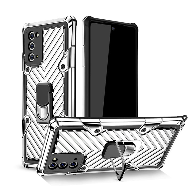 For Samsung Galaxy Note20 Cool Armor PC + TPU Shockproof Case with 360 Degree Rotation Ring Holder