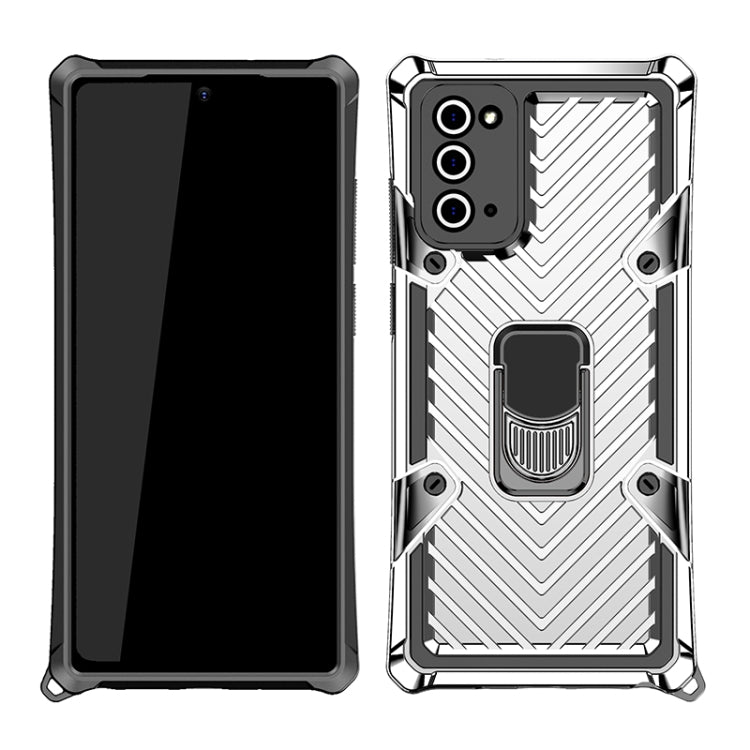 For Samsung Galaxy Note20 Cool Armor PC + TPU Shockproof Case with 360 Degree Rotation Ring Holder