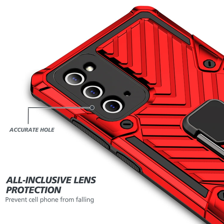 For Samsung Galaxy Note20 Ultra Cool Armor PC + TPU Shockproof Case with 360 Degree Rotation Ring Holder