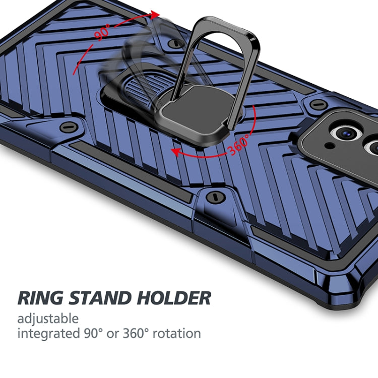 For Samsung Galaxy Note20 Ultra Cool Armor PC + TPU Shockproof Case with 360 Degree Rotation Ring Holder