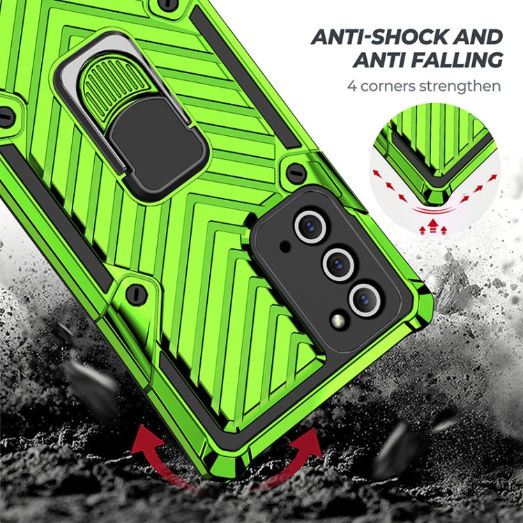 For Samsung Galaxy Note20 Ultra Cool Armor PC + TPU Shockproof Case with 360 Degree Rotation Ring Holder