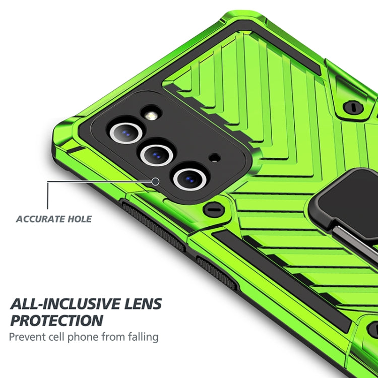 For Samsung Galaxy Note20 Ultra Cool Armor PC + TPU Shockproof Case with 360 Degree Rotation Ring Holder