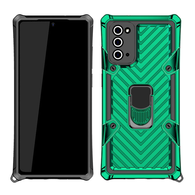 For Samsung Galaxy Note20 Ultra Cool Armor PC + TPU Shockproof Case with 360 Degree Rotation Ring Holder
