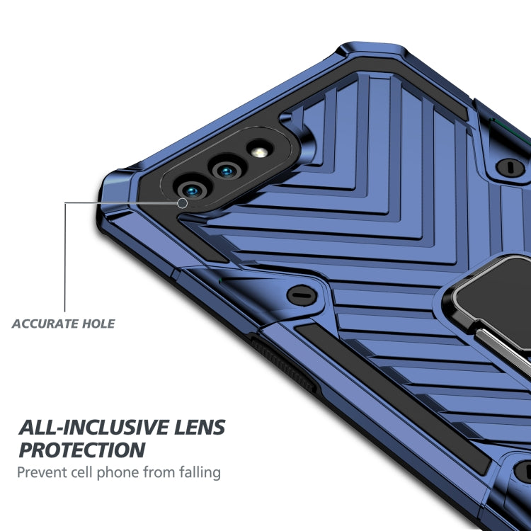 For OPPO A3s / A5 (AX5) Cool Armor PC + TPU Shockproof Case with 360 Degree Rotation Ring Holder