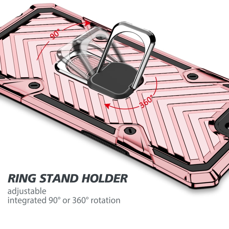 For OPPO A3s / A5 (AX5) Cool Armor PC + TPU Shockproof Case with 360 Degree Rotation Ring Holder