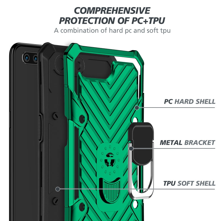 For OPPO A3s / A5 (AX5) Cool Armor PC + TPU Shockproof Case with 360 Degree Rotation Ring Holder