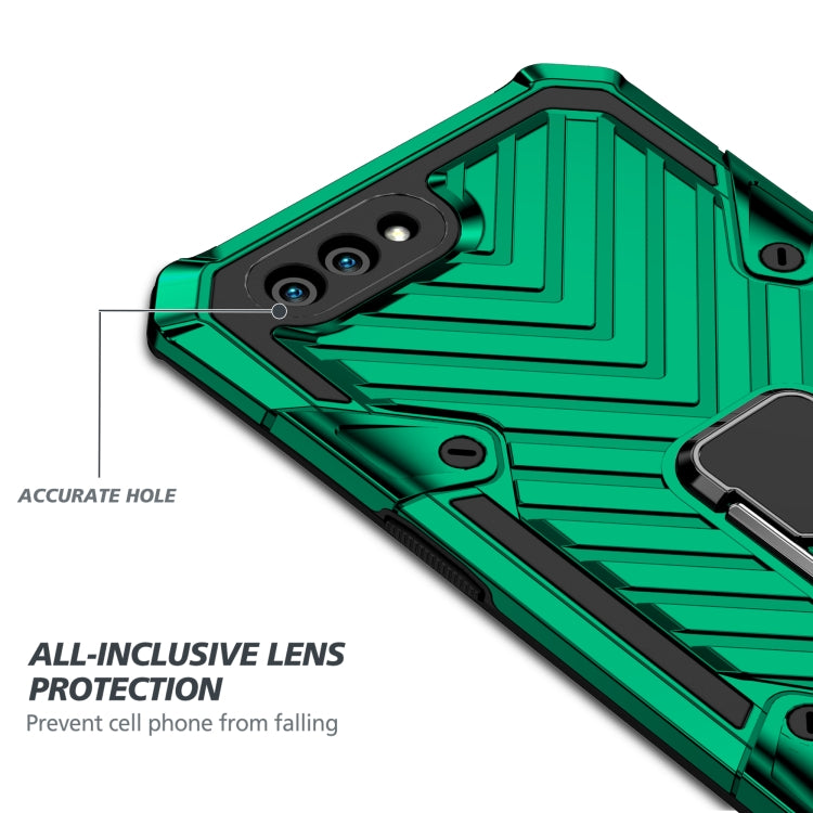 For OPPO A3s / A5 (AX5) Cool Armor PC + TPU Shockproof Case with 360 Degree Rotation Ring Holder