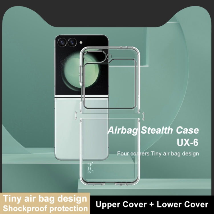 For Samsung Galaxy Z Flip6 / Flip7 FE imak UX-6 series All-inclusive Shockproof Airbag TPU Invisible Phone Case - Transparent
