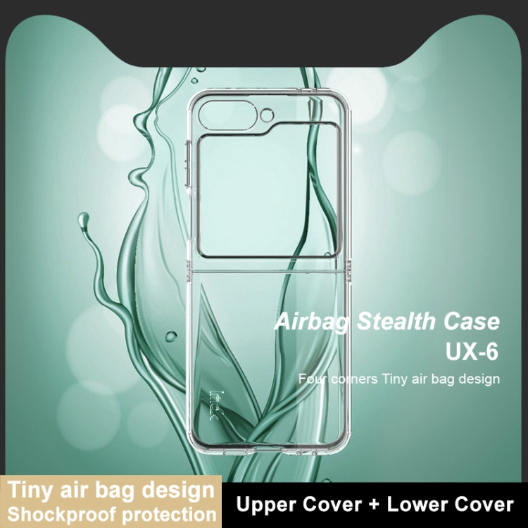 For Samsung Galaxy Z Flip6 / Flip7 FE imak UX-6 series All-inclusive Shockproof Airbag TPU Invisible Phone Case - Transparent