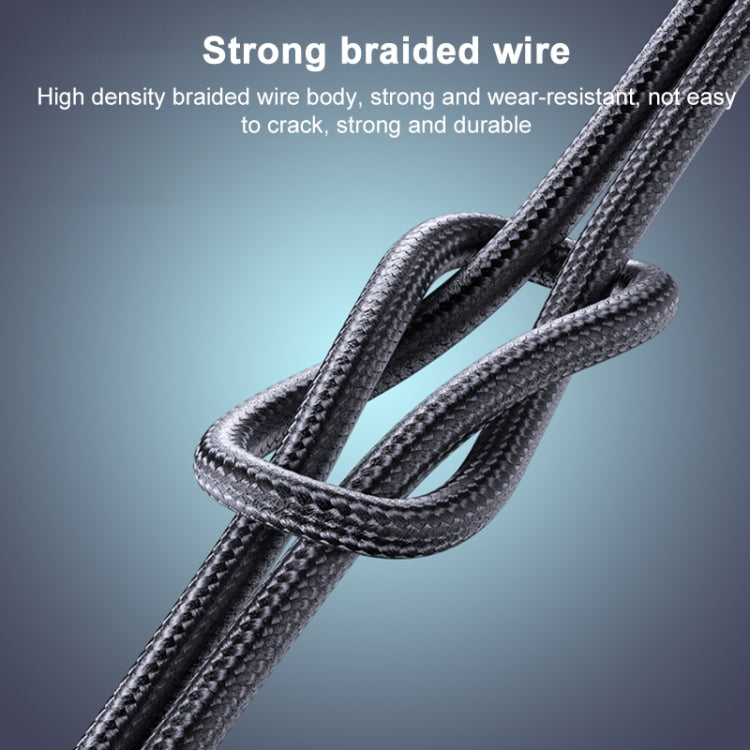 Yesido CA165L 27W USB + USB-C / Type-C to 8 Pin 2 in 1 Fast Charging Data Cable, Length:1.2m - Black