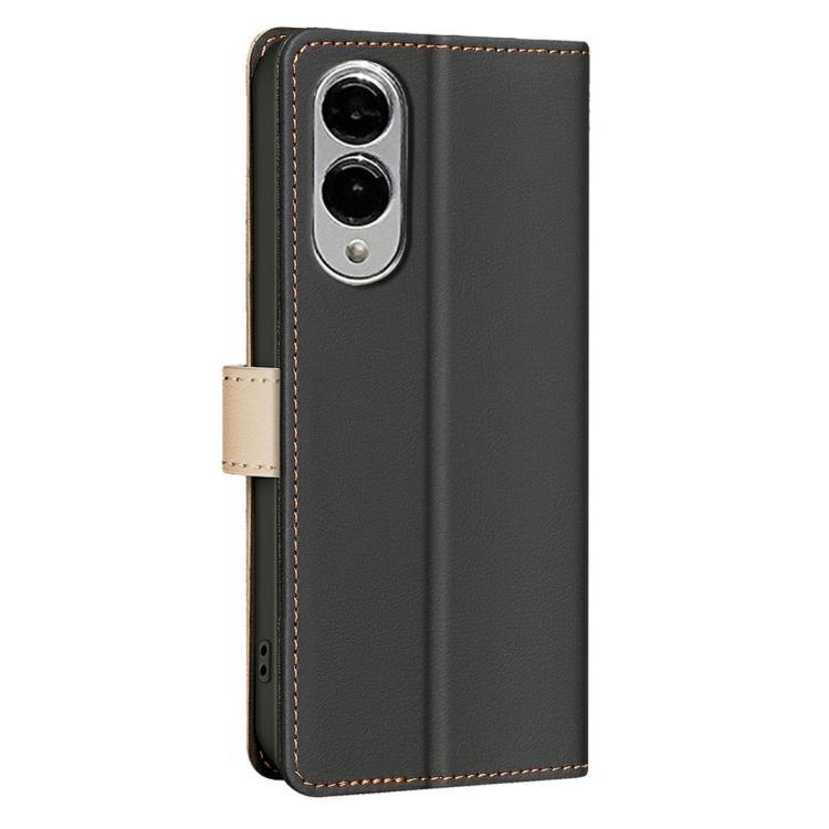 For Samsung Galaxy S25 Edge 5G Color Matching RFID Anti-theft Leather Phone Case