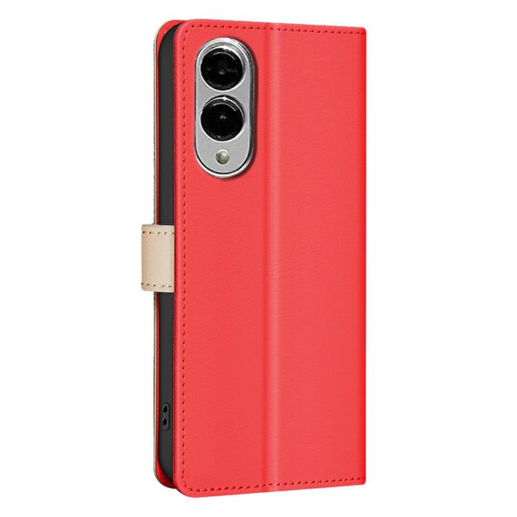 For Samsung Galaxy S25 Edge 5G Color Matching RFID Anti-theft Leather Phone Case