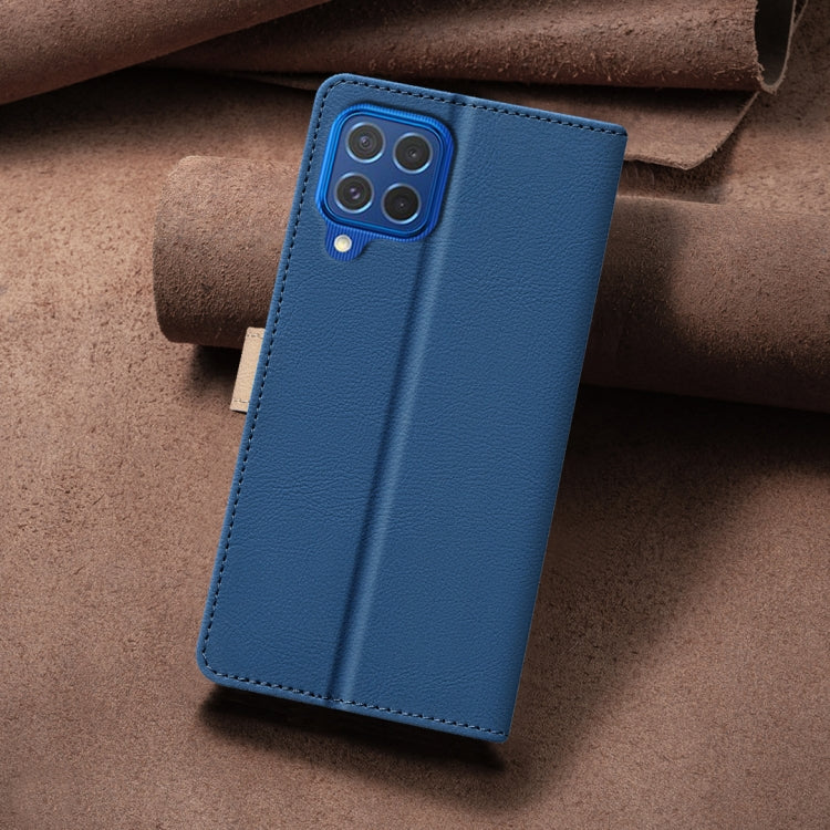 For Samsung Galaxy A12 Color Matching RFID Anti-theft Leather Phone Case