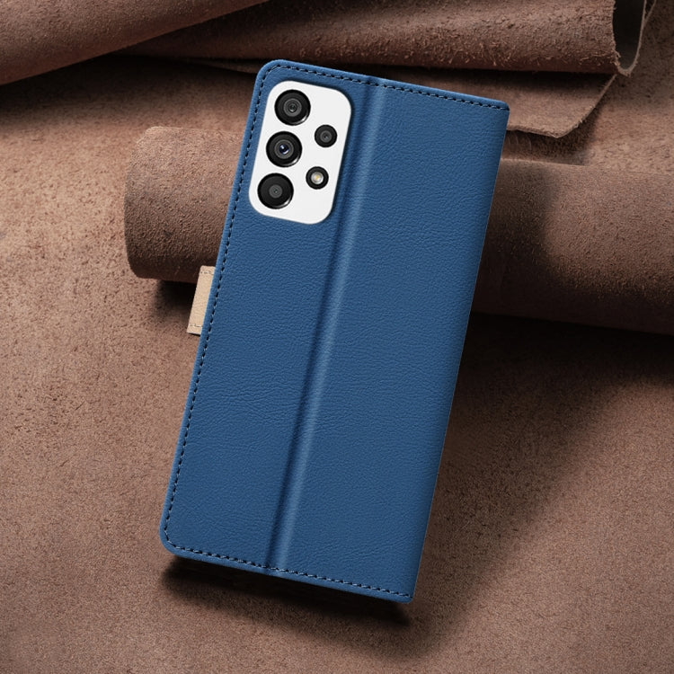 For Samsung Galaxy A33 Color Matching RFID Anti-theft Leather Phone Case