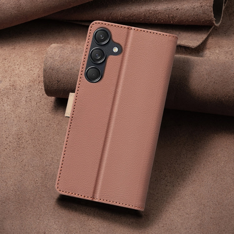 For Samsung Galaxy A55 Color Matching RFID Anti-theft Leather Phone Case