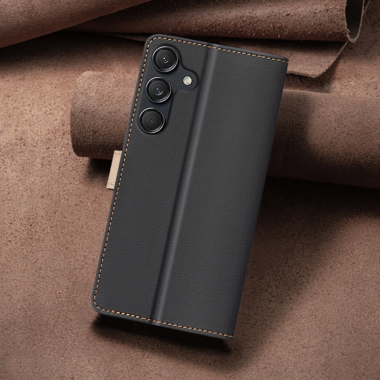 For Samsung Galaxy A55 Color Matching RFID Anti-theft Leather Phone Case