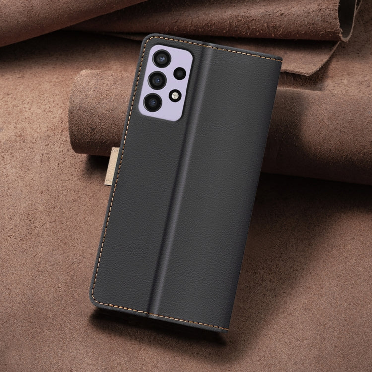 For Samsung Galaxy A72 Color Matching RFID Anti-theft Leather Phone Case
