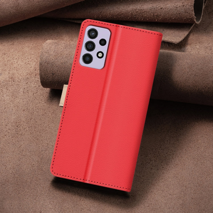 For Samsung Galaxy A72 Color Matching RFID Anti-theft Leather Phone Case