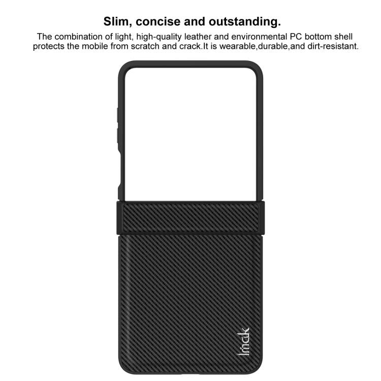 For Samsung Galaxy Z Flip7 5G imak Ruiyi Series Carbon Fiber PU + PC Phone Case