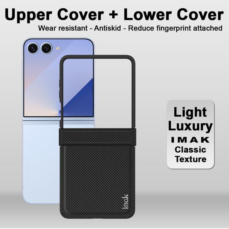 For Samsung Galaxy Z Flip7 5G imak Ruiyi Series Carbon Fiber PU + PC Phone Case
