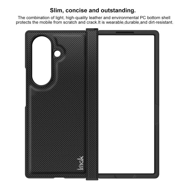 For Samsung Galaxy Z Fold7 5G imak Ruiyi Series Carbon Fiber PU + PC Phone Case
