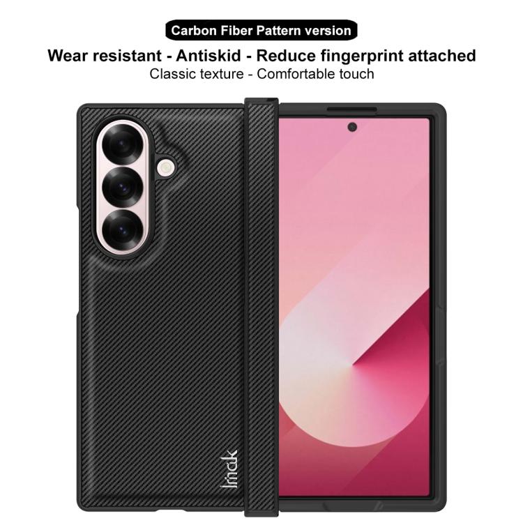 For Samsung Galaxy Z Fold7 5G imak Ruiyi Series Carbon Fiber PU + PC Phone Case