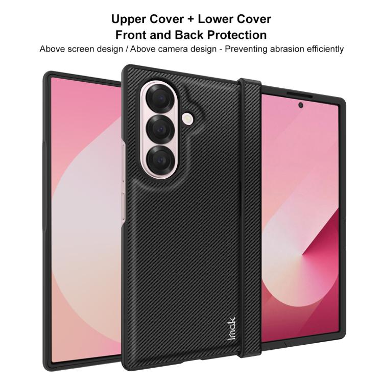 For Samsung Galaxy Z Fold7 5G imak Ruiyi Series Carbon Fiber PU + PC Phone Case