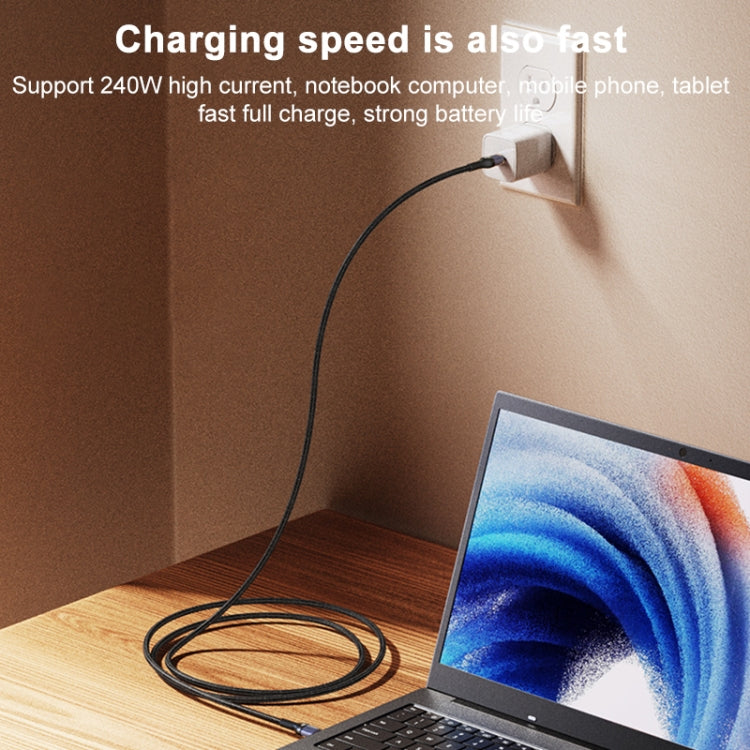 Yesido CA166 PD 240W USB-C / Type-C to USB-C / Type-C Super Fast Charging Data Cable, Length:1.2m - Black