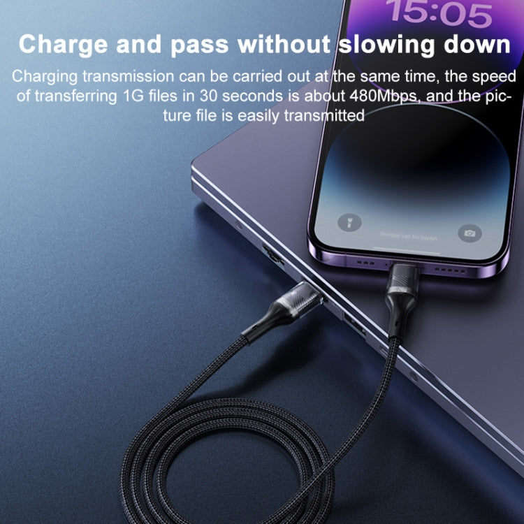 Yesido CA166 PD 240W USB-C / Type-C to USB-C / Type-C Super Fast Charging Data Cable, Length:1.2m - Black