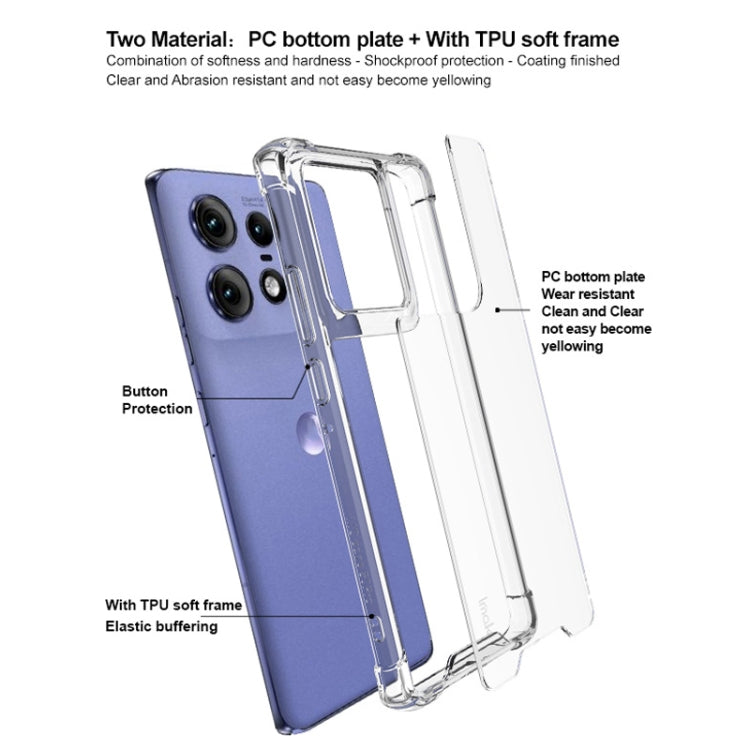 For Motorola Edge 50 Pro IMAK Space Shield PC + TPU Airbag Shockproof Phone Case - Transparent