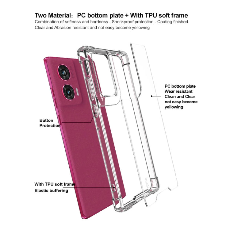 For Motorola Edge 50 Fusion IMAK Space Shield PC + TPU Airbag Shockproof Phone Case - Transparent