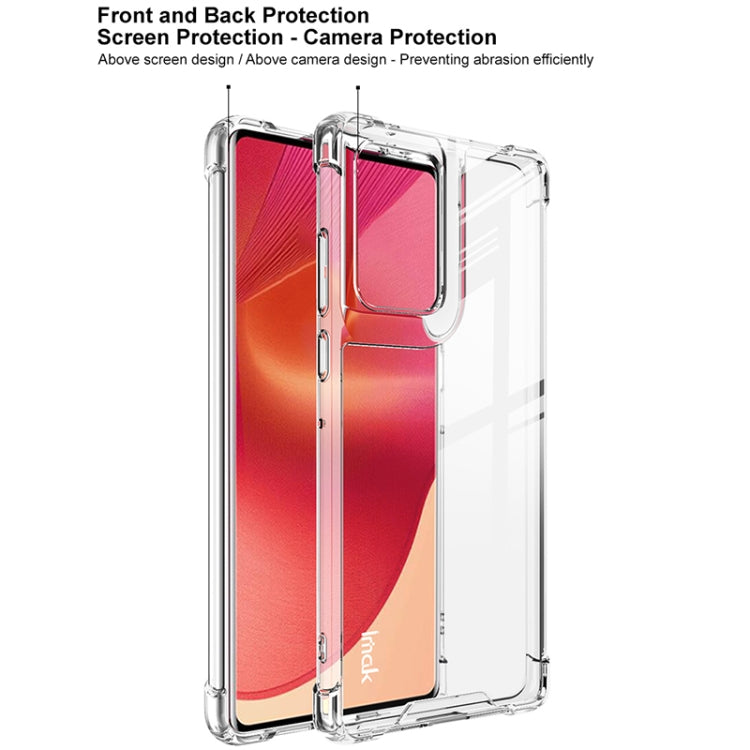 For Motorola Edge 50 Fusion IMAK Space Shield PC + TPU Airbag Shockproof Phone Case - Transparent