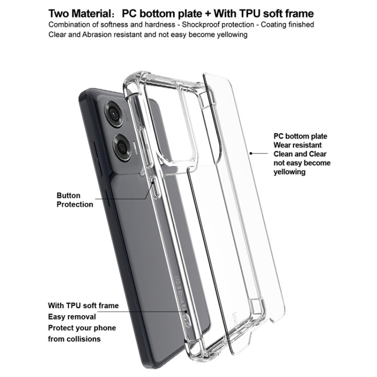 For Motorola Moto G Stylus 5G 2024 IMAK Space Shield PC + TPU Airbag Shockproof Phone Case - Transparent