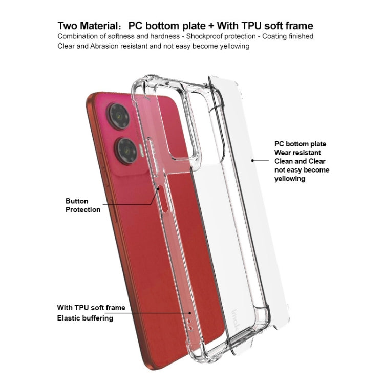 For Motorola Moto G35 5G IMAK Space Shield PC + TPU Airbag Shockproof Phone Case - Transparent