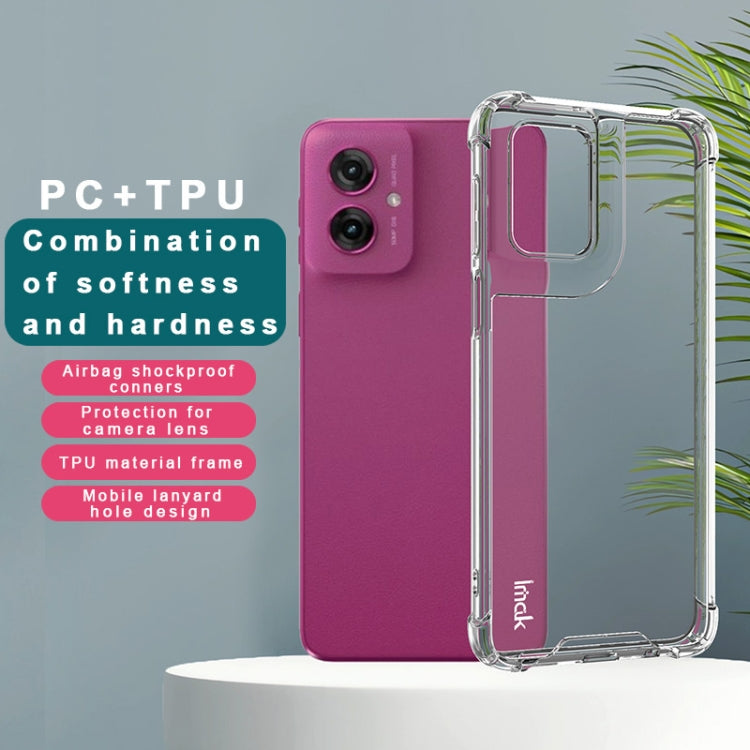 For Motorola Moto G55 5G IMAK Space Shield PC + TPU Airbag Shockproof Phone Case - Transparent