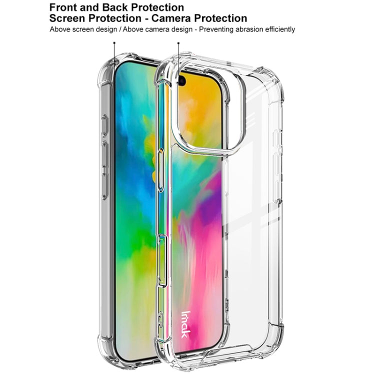 For iPhone 16 Pro IMAK Space Shield PC + TPU Airbag Shockproof Phone Case - Transparent