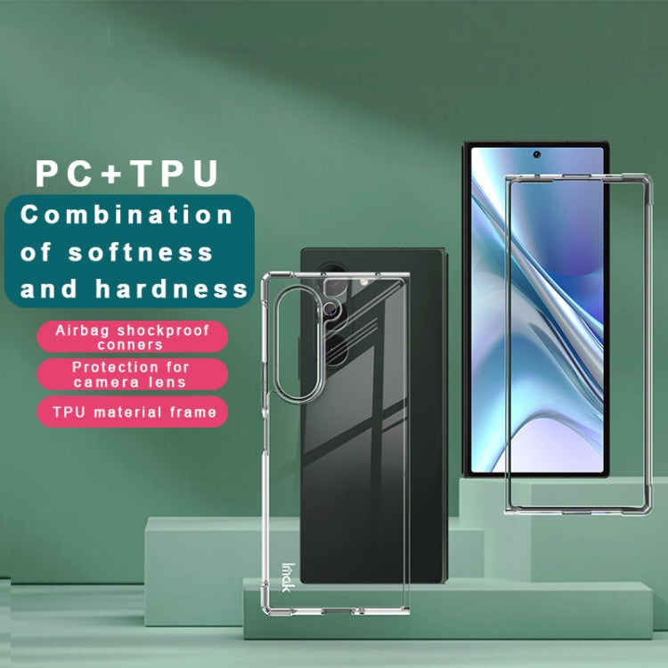 For Samsung Galaxy Z Fold6 IMAK Space Shield PC + TPU Airbag Shockproof Phone Case - Transparent