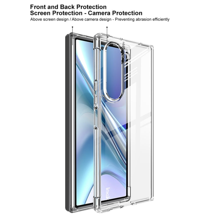 For Samsung Galaxy Z Fold6 IMAK Space Shield PC + TPU Airbag Shockproof Phone Case - Transparent