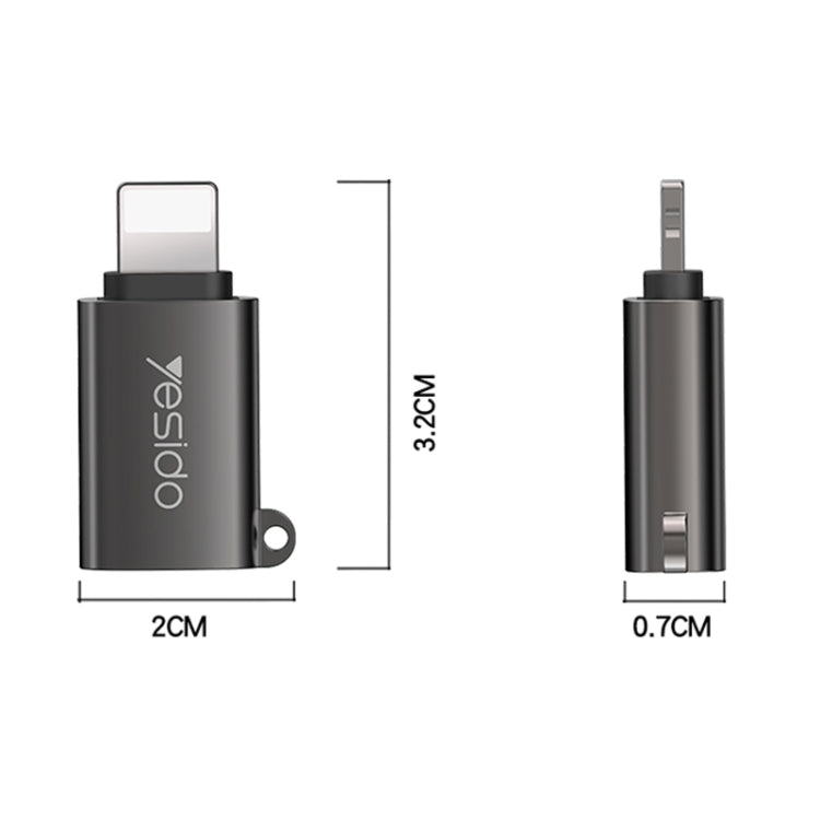Yesido GS14 8 Pin to USB 3.0 OTG Adapter - Black