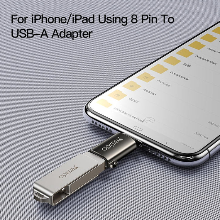 Yesido GS14 8 Pin to USB 3.0 OTG Adapter - Black
